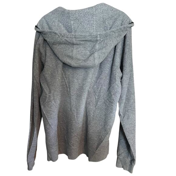 L.L. Bean Men’s Waffle Thermal Quarter Button Hoodie M Streetwear Athleisure - Picture 3 of 4